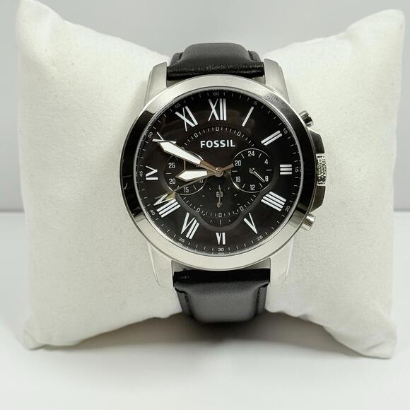 FOSSIL GRANT FS4812 Chronograph Black DialBlack LeatherWatch main image 4